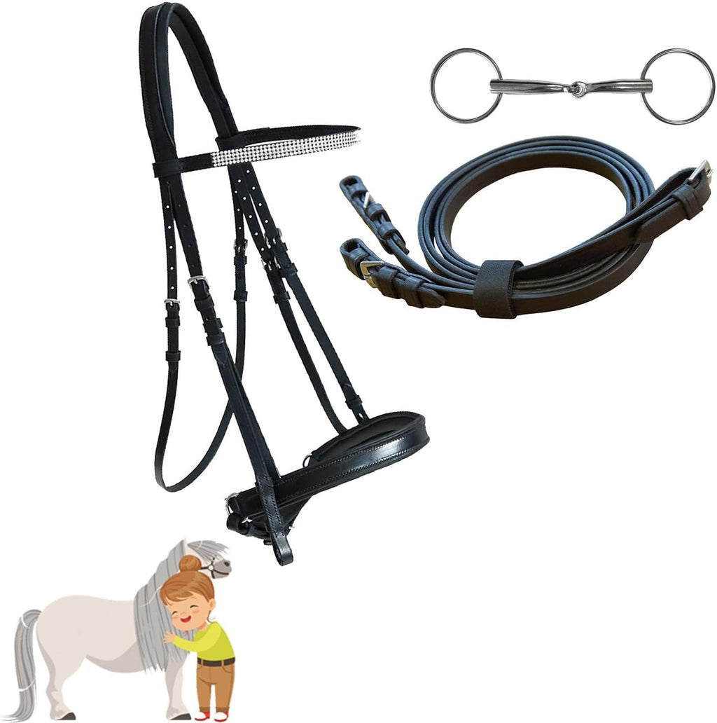 My Sweet Pony® Trensen-Set inkl. Gebiss + Zügel | für Pony, Shetty und Holzpferd | Ideal als Ergänzung für erste Reitversuche