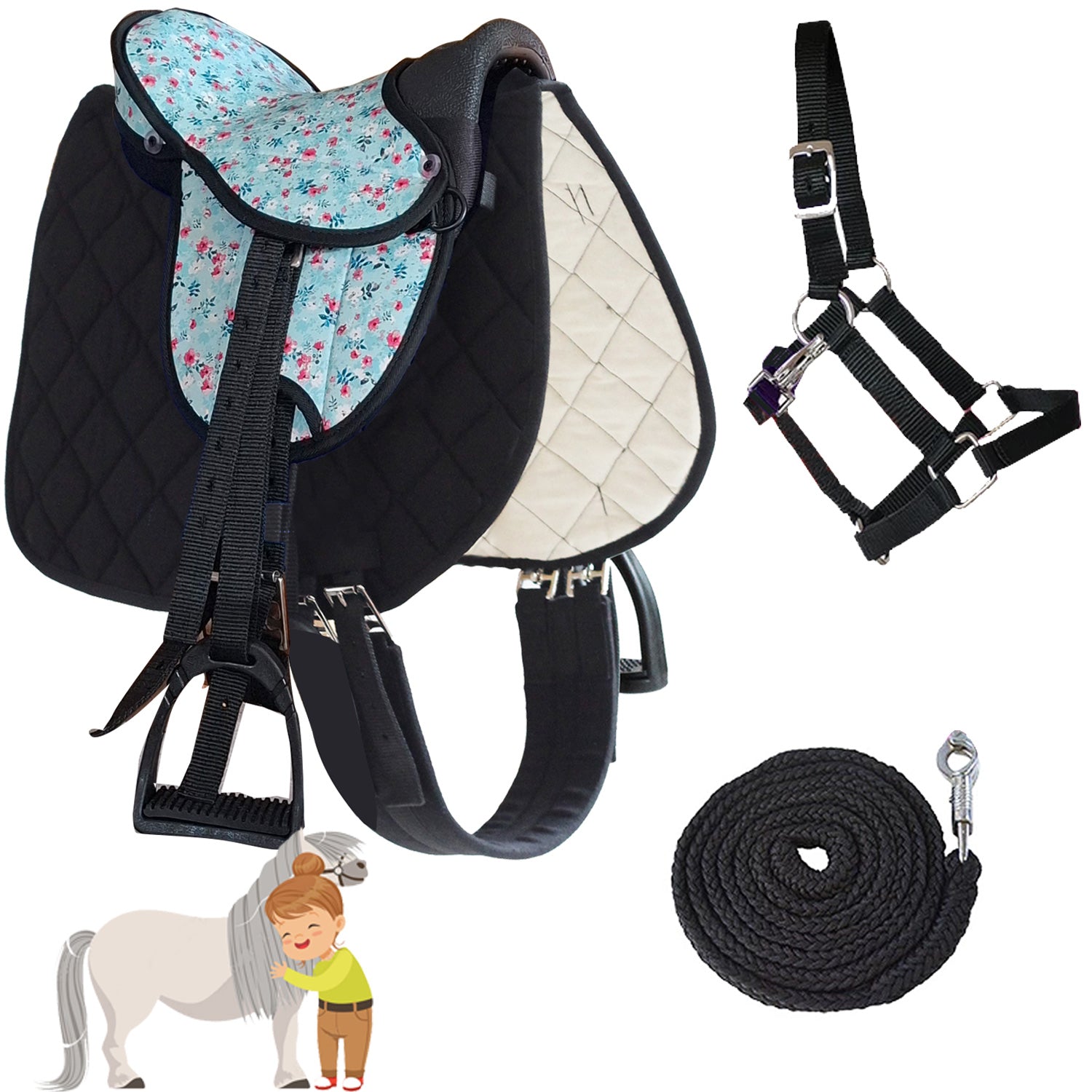 My Sweet Pony Kinder Shettysattel Set Dream Flower Halfter F hrst My Sweet Pony Kinder Shettysattel Set Dream Flower Halfter F hrst